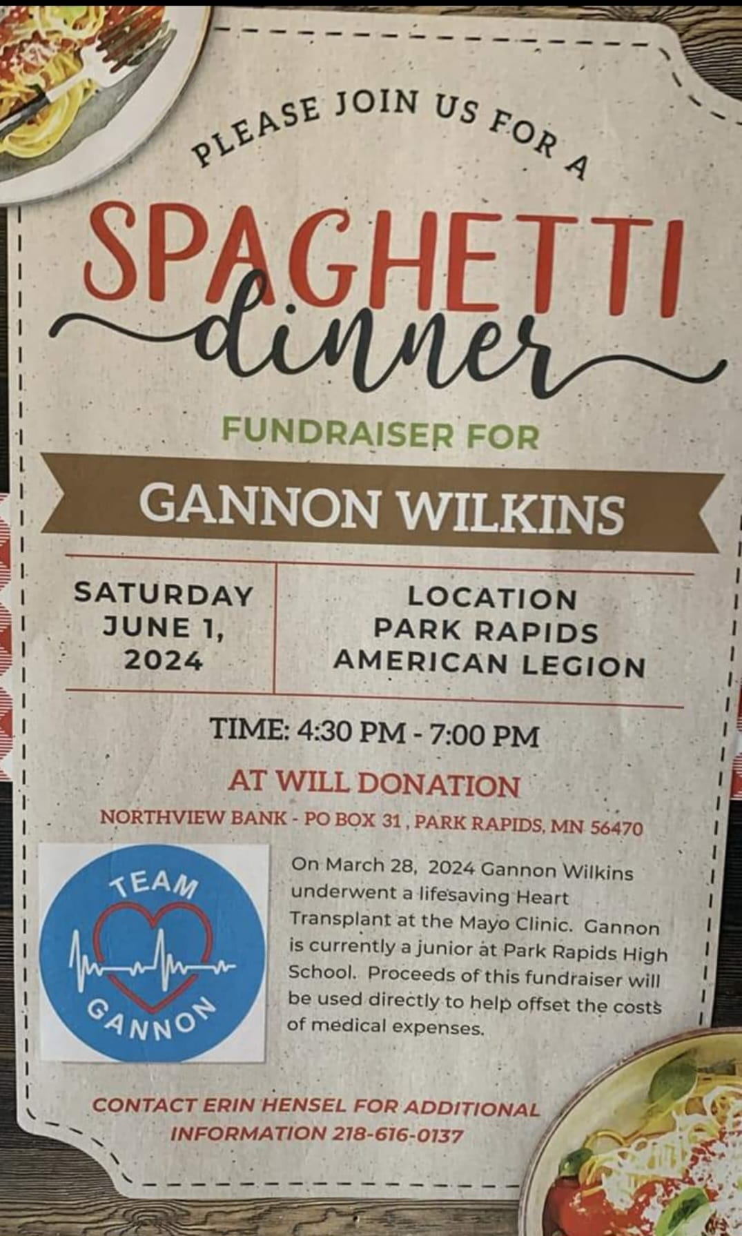 Gannon Wilkins Fundraiser